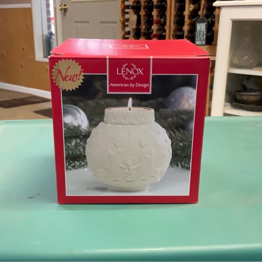 LENOX China Ornamental Glow Tea Light Candle, American by Design, NIB